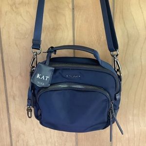 TUMI Troy Nylon Crossbody Bag In Midnight Navy Blue